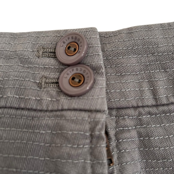 Anthropologie Leifsdottir Alicante Denim Gray Quilted Mini Skirt Size 8 - Picture 5 of 14